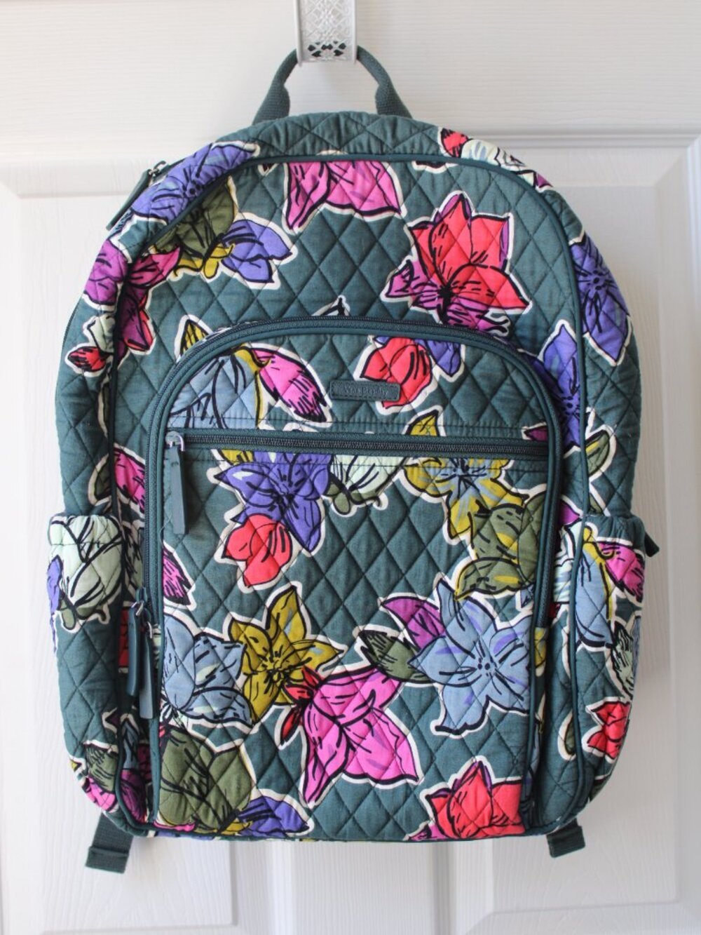 Vera Bradley Falling Flowers Laptop Backpack Like New